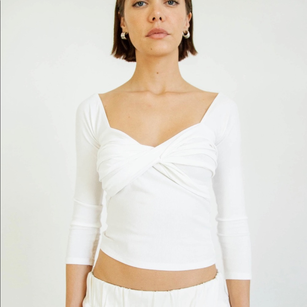 The Line By K Stevie Top in White Size Small